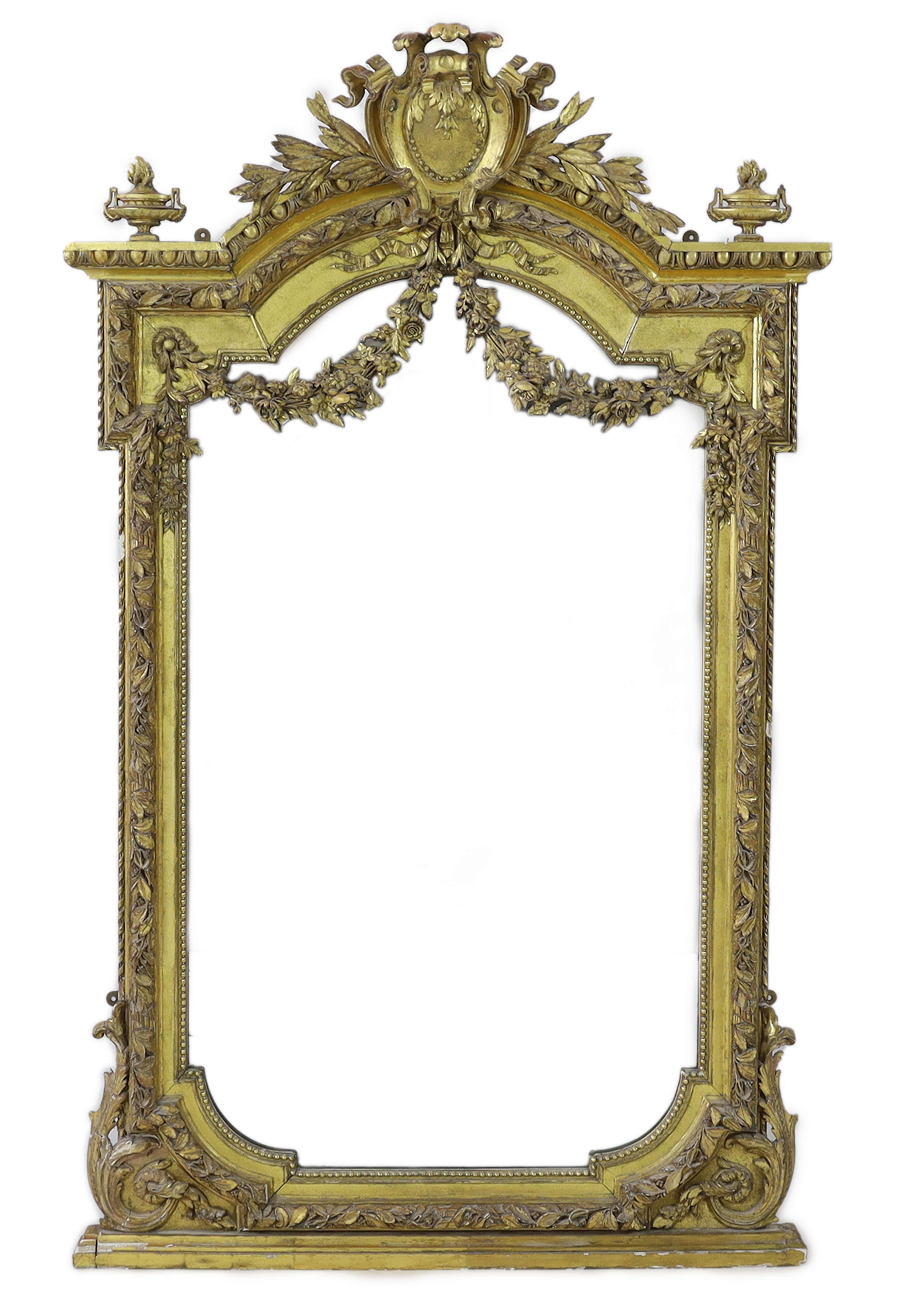 A 19th century French carved giltwood wall mirror